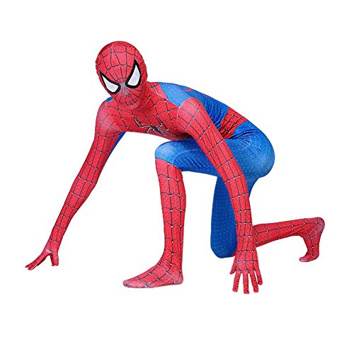 GUOHANG Traje de Spiderman Halloween Carnival Cosplay Classic Spiderman Traje para niños o Adultos Spiderman Traje Traje Body Halloween Cosplay Disfraces,Rojo,105cm ~ 115cm