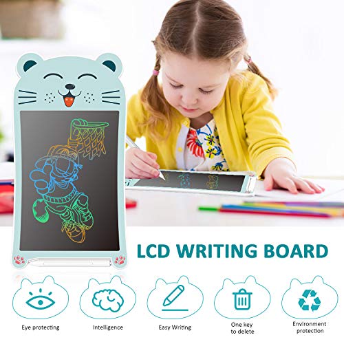 GUYUCOM Tableta de Escritura LCD, Tablero de Dibujo Electrónico de 8.5 Pulgadas, Tablero de Escritura Colorido Mejorado con lápiz,Juguetes Educativos de Aprendizaje y Regalos para niños niñas (Gato