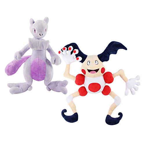 Gzjdtkj Peluche 26 cm 46cm Anime Mascotas Juguete de Peluche Mewtwo Sr. Mime Dumb Show Muñecas de Relleno Suaves Regalos de cumpleaños (Color : 46cm Mr. Mime)