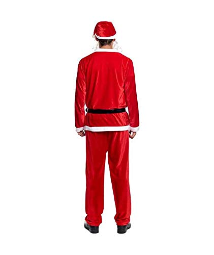 H HANSEL HOME Disfraz Papa Noel Traje Papa Noel Adulto - Hombre Mujer Vestido para Cosplay/Navidad Size S