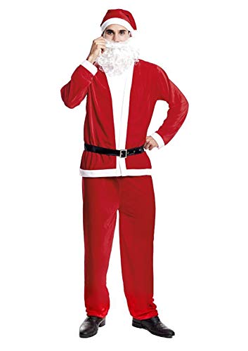 H HANSEL HOME Disfraz Papa Noel Traje Papa Noel Adulto - Hombre Mujer Vestido para Cosplay/Navidad Size S