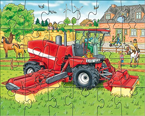 HABA-300444 Puzzles Tractor y compañía Puzle Infantil, Multicolor (300444)