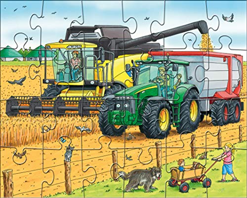 HABA-300444 Puzzles Tractor y compañía Puzle Infantil, Multicolor (300444)