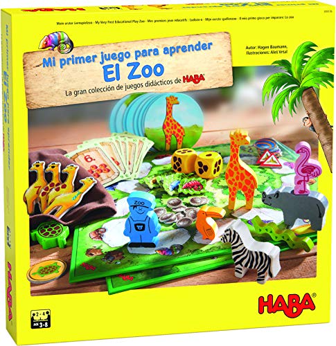 HABA-305176-Mi Primer Aprender: El Zoo juego de mesa infantil, Color surtido (H305176)