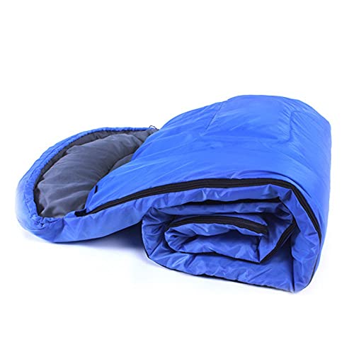 Hadristrasek Saco de Dormir Camping al Aire Libre de Dormir Caliente Bolsa sobre la Capucha de Invierno Sacos de Dormir Adultos Viaje del sueño Bolsa-Blue Bolsa de Caminar (Color : Blue)