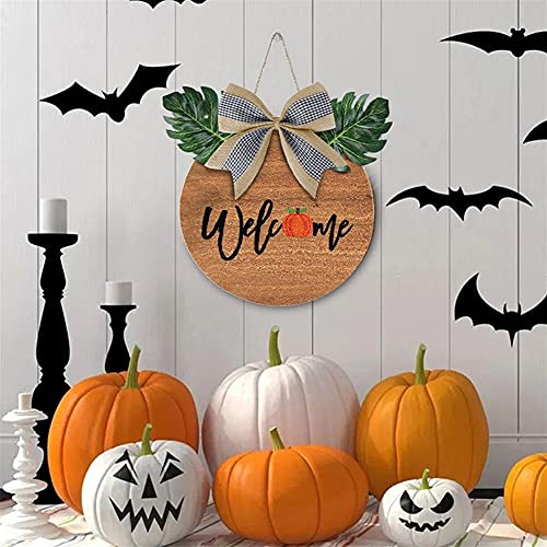 Halloween creativo frontal puerta bienvenida signo-country decoración de la granja bienvenida decoración-madera puerta de frente percha decoración delantero decoración al aire libre colgar signo de la