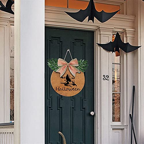 Halloween creativo frontal puerta bienvenida signo-country decoración de la granja bienvenida decoración-madera puerta de frente percha decoración delantero decoración al aire libre colgar signo de la