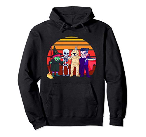 Halloween Niños Bruja Esqueleto Vampiro Momia Niños Niñas Sudadera con Capucha