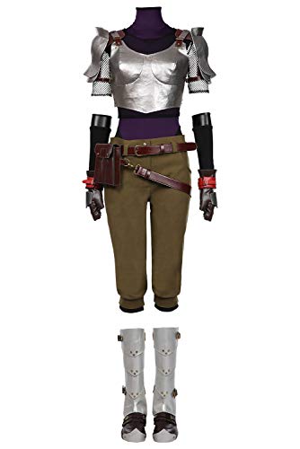 Harrypetter Fantasy 7 Cosplay Disfraz de Jessie para Mujer Halloween Anime Juego Traje de FF7 Remake Conjunto Completo, XXXL