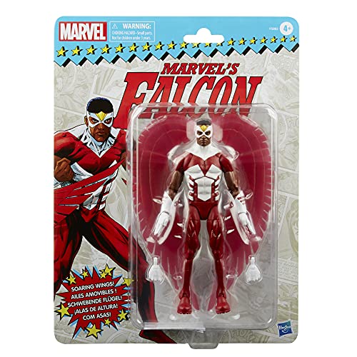 Hasbro Marvel Legends Series - Figura de Falcon de 15 cm - En Embalaje Retro, con 3 Accesorios, F5882