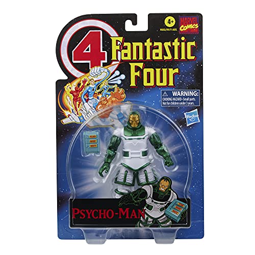 Hasbro Marvel Legends Series Retro Fantastic Four - Figura Coleccionable de Psycho-Man de 15 cm - 1 Accesorio (F0353)