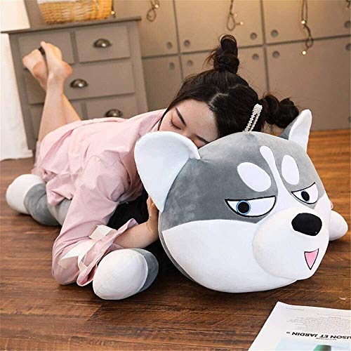 Hasky Peluche 80cm, simulación Linda Perro Husky Perro Peluche, muñeca rellena niños Juguetes de bebé Peluche Husky muñecas