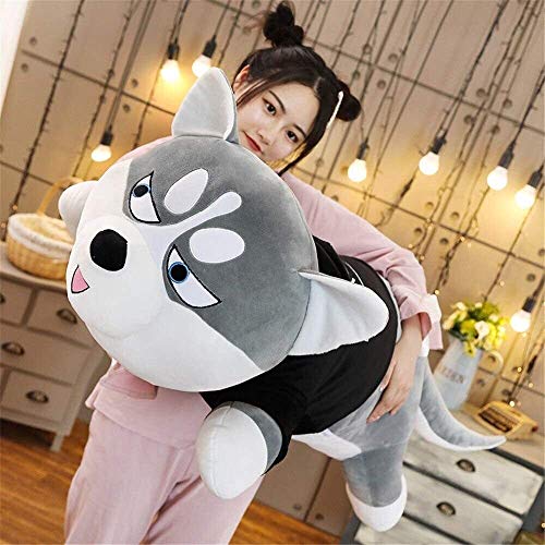 Hasky Peluche 80cm, simulación Linda Perro Husky Perro Peluche, muñeca rellena niños Juguetes de bebé Peluche Husky muñecas