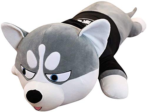 Hasky Peluche 80cm, simulación Linda Perro Husky Perro Peluche, muñeca rellena niños Juguetes de bebé Peluche Husky muñecas