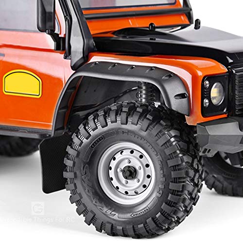 Haudang 4 unidades de bujes de metal de 1,9 pulgadas Beadlock para 1/10 Rc Crawler Auto Axial Scx10 90046 Trx4 D90 D110 12 pequeñas LLCher, color plateado