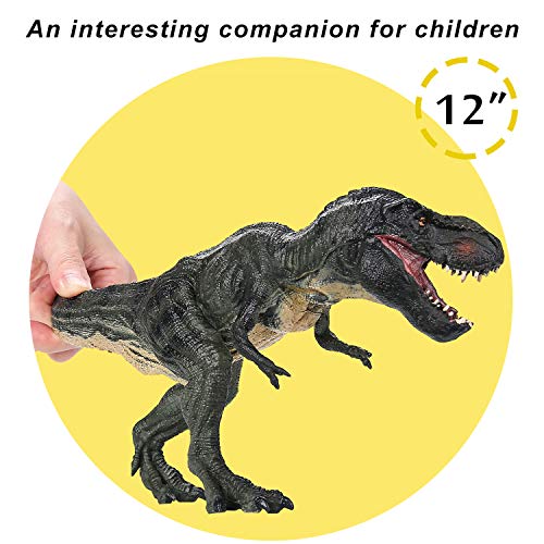 Hautton Juguete Figura de Tyrannosaurus Rex Dinosaurio, Modelo Juguete Dinosaurio de Diseño Realista, Jueguo Educativo de Réplica de Vida Prehistórica para Niños Coleccionistas