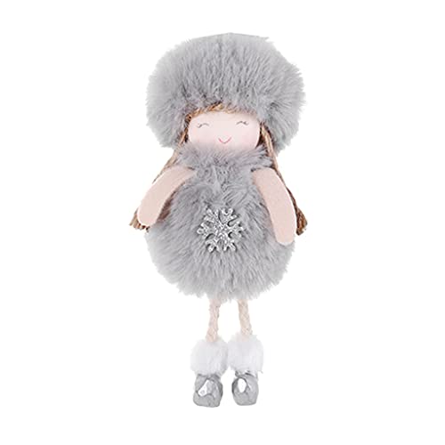 HDBD Colgante de árbol de Navidad 16 cm / 6 Pulgadas Muñeco de Peluche de Felpa Mini Juguete de ángel para casa de muñecas Decoración del hogar Árboles de Navidad Adorno Fiesta Regalo Favorito