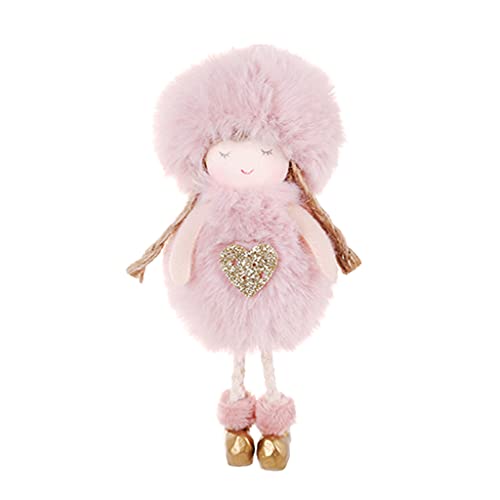 HDBD Colgante de árbol de Navidad 16 cm / 6 Pulgadas Muñeco de Peluche de Felpa Mini Juguete de ángel para casa de muñecas Decoración del hogar Árboles de Navidad Adorno Fiesta Regalo Favorito