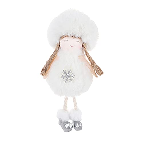 HDBD Colgante de árbol de Navidad 16 cm / 6 Pulgadas Muñeco de Peluche de Felpa Mini Juguete de ángel para casa de muñecas Decoración del hogar Árboles de Navidad Adorno Fiesta Regalo Favorito