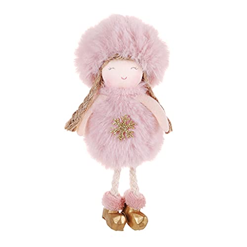 HDBD Colgante de árbol de Navidad 16 cm / 6 Pulgadas Muñeco de Peluche de Felpa Mini Juguete de ángel para casa de muñecas Decoración del hogar Árboles de Navidad Adorno Fiesta Regalo Favorito