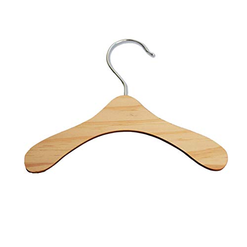 HDBD Percha para muñecas 10Pcs Práctico Antideslizante Muñecas de Madera Perchas de Ropa Chaqueta Estante de organización