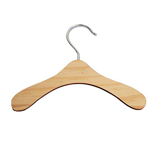 HDBD Percha para muñecas 10Pcs Práctico Antideslizante Muñecas de Madera Perchas de Ropa Chaqueta Estante de organización