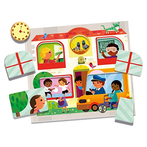 Headu Baby Play Town Montessori. Juego Educativo niñas de Entre 2 y 5 años. Descubre la Ciudad y Sus habitantes, Multicolor (MU23615)