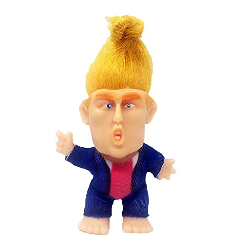 Hellery Presidente del Coleccionista Donald Troll Troll Muñeca de Pie Juguete 6 Cm