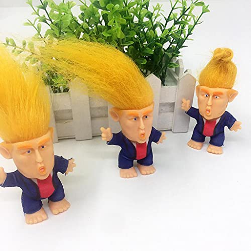 Hellery Presidente del Coleccionista Donald Troll Troll Muñeca de Pie Juguete 6 Cm