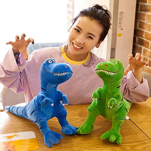 Herbests Juguete Peluche de Dinosaurio - Simulación Grande Dinosaurio Peluche de Peluche Muñeca Suave y Lindo Animal de Peluche de Tiranosaurio, Regalo para Niños, Azul / 60 cm