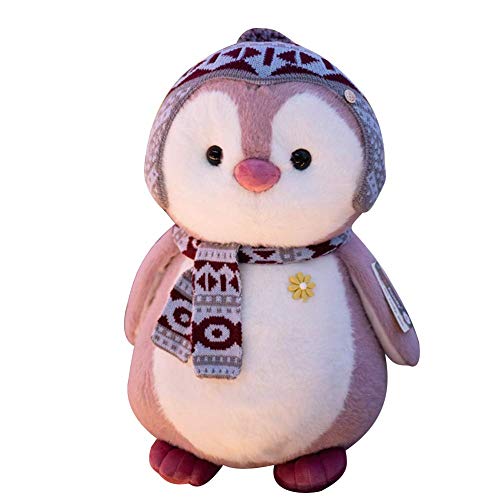 Herbests Peluche de Pingüino de Felpa, Lindo Pingüino Almohada de Peluche Suave Juguete de Peluche de Muñeca Suave Almohada Felpa Regalo para Niños, Novia