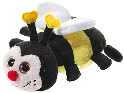 Heunec 449275 - Peluche de Abeja con Ojos Brillantes, Color Negro, Amarillo y Blanco