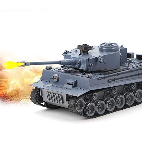 High Speed RC Tank Super Large Child Charging Remote Control Tank Chariot Toy Tank 1:18 Off-Road Remote Control Tank Chariot Crawlers Chariot Holiday Birthday Gifts (Color : 1battery) (2batterys)