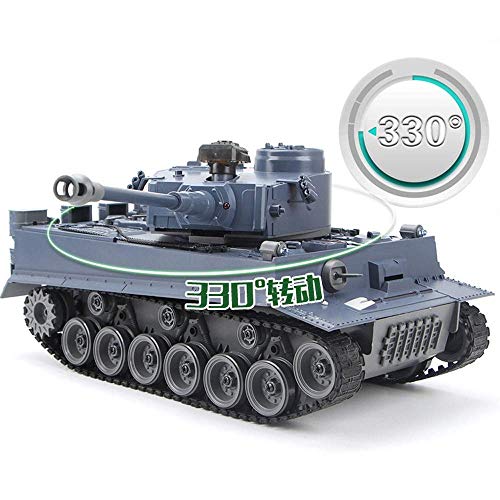 High Speed RC Tank Super Large Child Charging Remote Control Tank Chariot Toy Tank 1:18 Off-Road Remote Control Tank Chariot Crawlers Chariot Holiday Birthday Gifts (Color : 1battery) (2batterys)