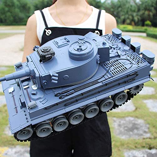 High Speed RC Tank Super Large Child Charging Remote Control Tank Chariot Toy Tank 1:18 Off-Road Remote Control Tank Chariot Crawlers Chariot Holiday Birthday Gifts (Color : 1battery) (2batterys)