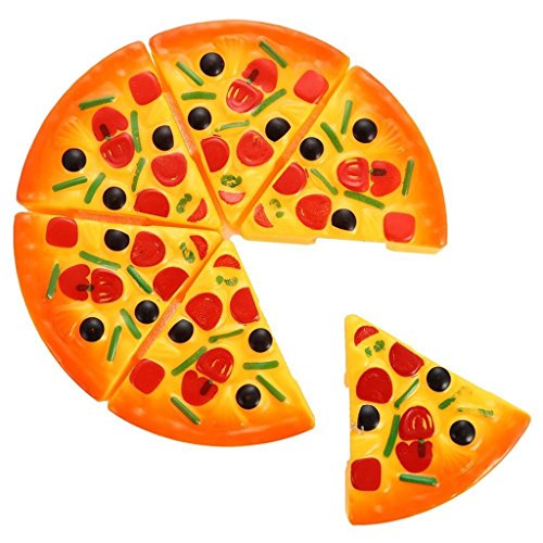 HMILYDYK - Set de regalo para niños con forma de rompecabezas de plástico para cocina, pretendido, juego educativo, puzzle de aprendizaje 24 pieces with pizza