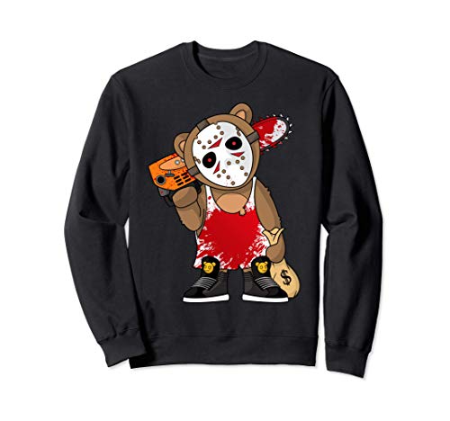 Hockey Teddy Bear Parodia Terror 13.o Hip Hop Halloween Sudadera