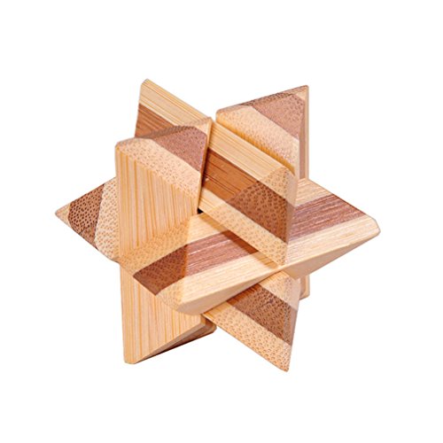 Holzsammlung 9 Piezas Cubo 3D Rompecabezas Madera Kong Ming Puzzle Bloqueo IQ Juguete Educativo para Niños Adultos #23