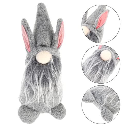 Homoyoyo Conejito de Pascua GNOME de Pantalla de Pascua Conejito Conejo Conejo Enano Muñeca Hecha a Mano Paño Peluche Sueco Figurilla Muñeca para Casa Tienda