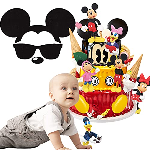 HONGECB Juego de Mini figuras Mickey,Mickey Cake Topper Mini Juego de Figuras para Fiesta de cumpleaños Figuras para decoración de Tartas 6 Piezas