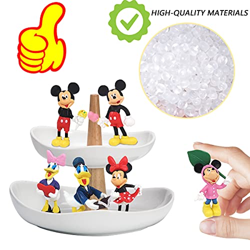 HONGECB Juego de Mini figuras Mickey,Mickey Cake Topper Mini Juego de Figuras para Fiesta de cumpleaños Figuras para decoración de Tartas 6 Piezas