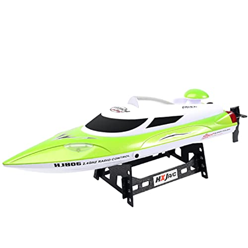 HONGXUNJIE Barco Teledirigido Lancha para Adultos y Niños Teledirigida RC Boat,Lancha de Carreras Electrónica de Alta Velocidad,2.4G 180° Flip/25/35KM/H,Regalos Niños (806B-Greed)