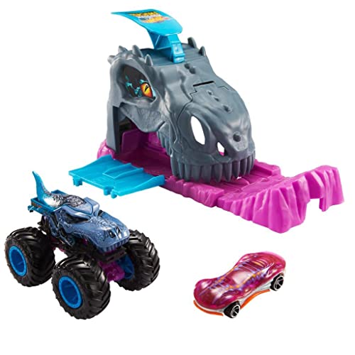 Hot Wheels- Surtido de Conjuntos de Juego Apunta y Lanza de Monster Trucks (Mattel GKY01)