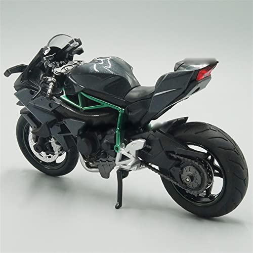 HSSM 1:12 Modelo De Motocicleta Fundido A Presión para Kawasaki para Ninja H2 Réplica De Bicicleta Deportiva con Sonido Y Luz para Adultos Die Cast Motocicleta