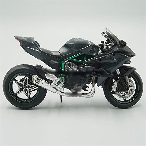 HSSM 1:12 Modelo De Motocicleta Fundido A Presión para Kawasaki para Ninja H2 Réplica De Bicicleta Deportiva con Sonido Y Luz para Adultos Die Cast Motocicleta