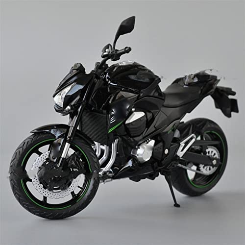 HSSM 1:12 Motocicleta Fundida A Presión para Kawasaki Z800 Bicicleta Deportiva Modelo De Réplica En Miniatura Juguetes para Niños Adornos para Adultos Die Cast Motocicleta (Color : Black)