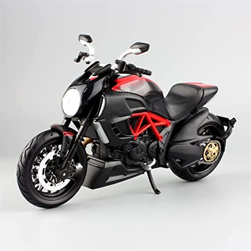 HSSM 1:12 para D-ucati Diavel Cruiser Superbike Diecast Modelo Motocicleta Carrera Bicicleta Colección Juguete Niño Die Cast Motocicleta