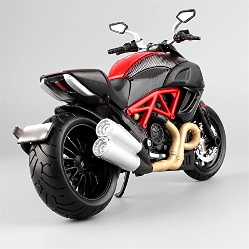 HSSM 1:12 para D-ucati Diavel Cruiser Superbike Diecast Modelo Motocicleta Carrera Bicicleta Colección Juguete Niño Die Cast Motocicleta