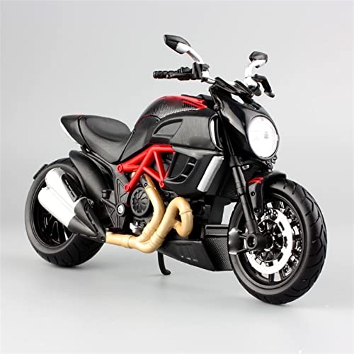 HSSM 1:12 para D-ucati Diavel Cruiser Superbike Diecast Modelo Motocicleta Carrera Bicicleta Colección Juguete Niño Die Cast Motocicleta