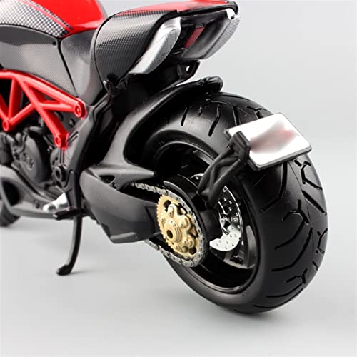 HSSM 1:12 para D-ucati Diavel Cruiser Superbike Diecast Modelo Motocicleta Carrera Bicicleta Colección Juguete Niño Die Cast Motocicleta